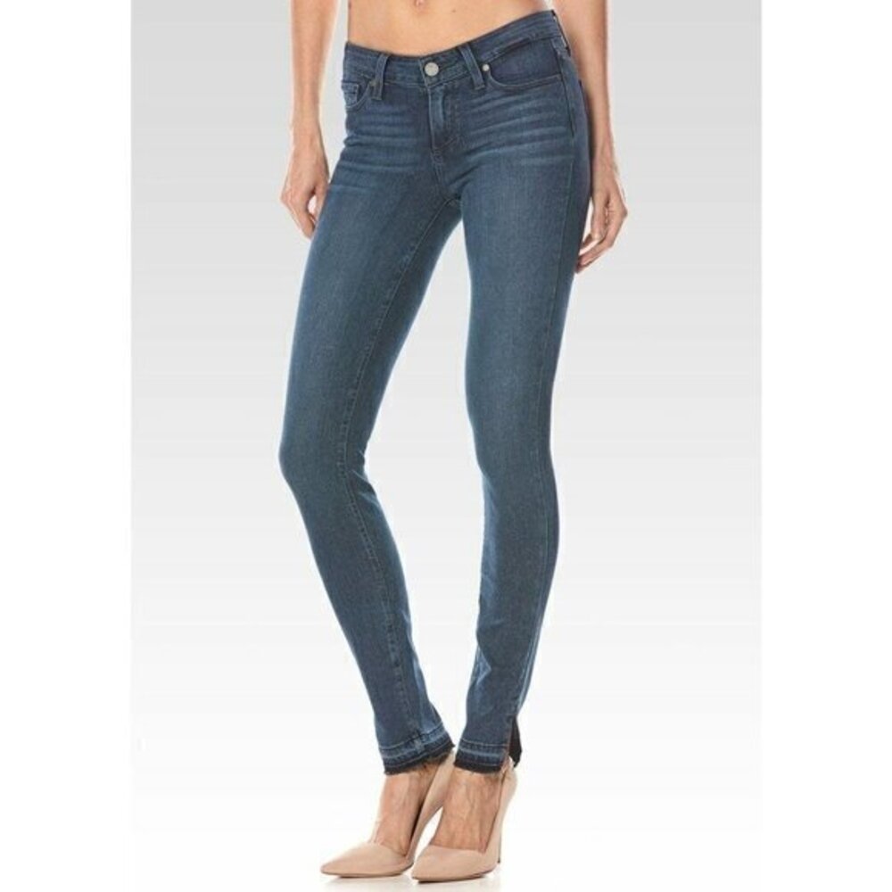 Paige Verdugo Ultra Skinny Jeans in Davis Released Slit Hem